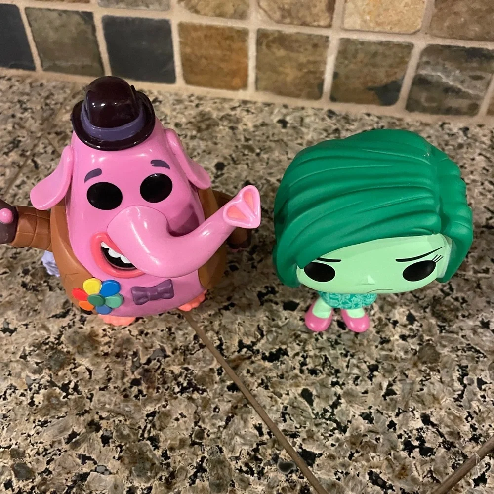 Pixar Inside Out Bing Bong and Disgust Funko Pops